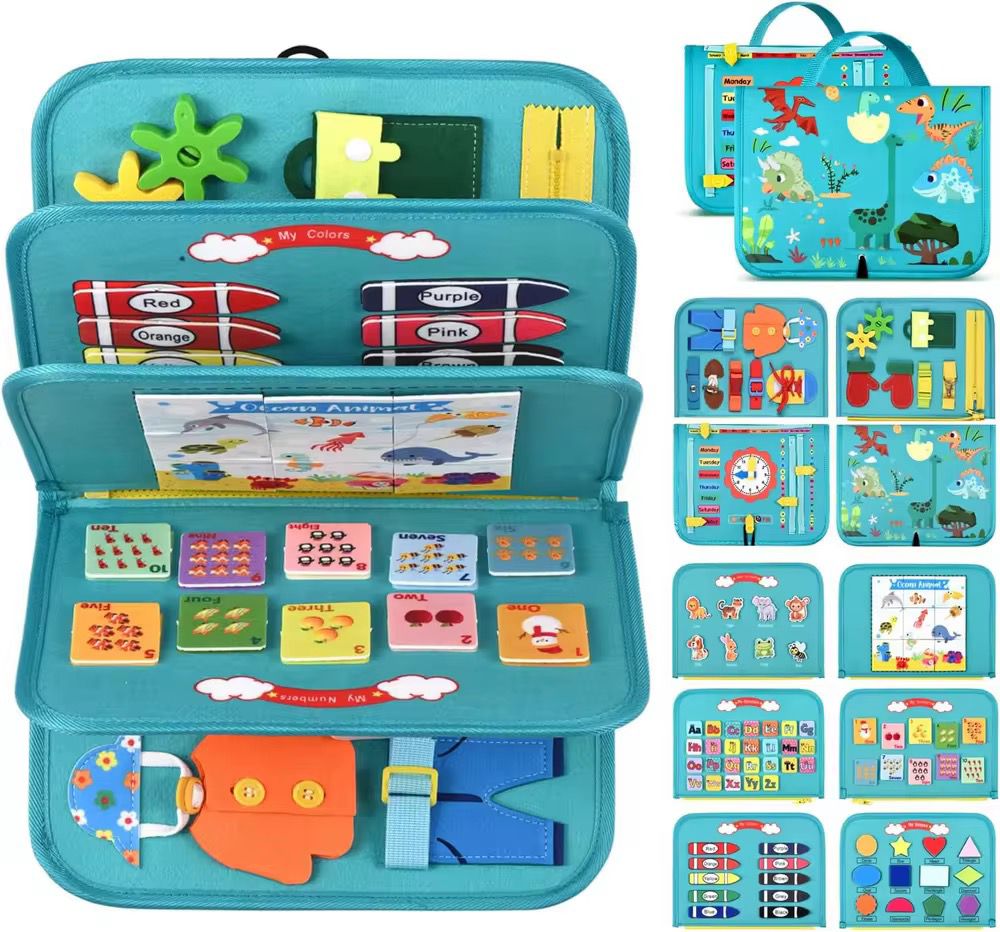 🧸 Libro Sensorial Montessori: Aprendizaje Divertido y Cero Pantallas