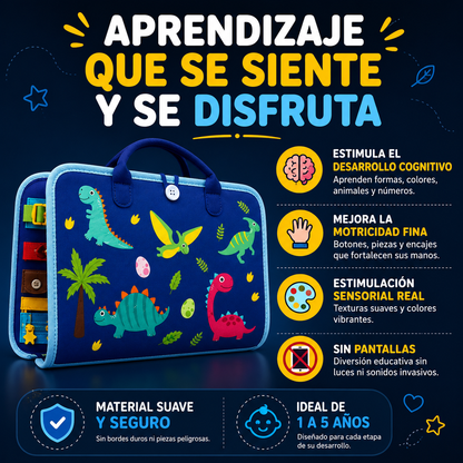 🧸 Libro Sensorial Montessori: Aprendizaje Divertido y Cero Pantallas